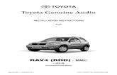 Toyota Genuine Audio44B1C1E4-1840-44AF...RAV4 (A2) TOYOTA GENUINE AUDIO RAV4 (RHD) - 11 11-03 4. Remove the brackets and panels from the cover plates . 102 : Screw (8x) 7 5 6 Fig.