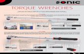 Prospekt Sonic - ročno orodje... 167 torque wrenches Sonic haS two SerieS of adjuStable click-type torque wrencheS in her program. Sonic offerS you a range from 1/4” t0 1” drive