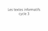 Les textes informatifs cycle 3 - Académie de Versailles...PIRLS 2016 : évaluation internationale des élèves de CM1 en compréhension de l’écrit Évolution des performances sur