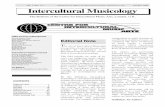 October 1999 Intercultural Musicology€¦ · Vol. 1 Nos. 1-2 Published for the CIMA by the Music Research Institute, Richmond CA USA October 1999 Intercultural Musicology