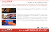 Cantilever Racking Cantilever Racking Storax Cantilever racking provides bespoke storage for materials