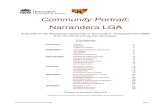 Community Portrait: Narrandera LGA · Narrandera LGA A portrait of the Aboriginal community of Narrandera, compared with NSW, from the 2016 and earlier Censuses. Contents Narrandera