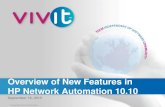 Overview of New Features in HP Network Automation 10...2015/09/16  · New Features • Business Basics – Upgrade of Java Runtime environment – Upgraded Supported Operating System,