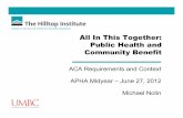 ACA Requirements and Context APHA MidyearAPHA Midyear – June 27 2012June 27, 2012 ... · 2019. 11. 20. · APHA MidyearAPHA Midyear – June 27 2012June 27, 2012 Michael Nolin.
