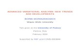 ADVANCED VARIATIONAL ANALYSIS: NEW TRENDS AND DEVELOPMENTS BORIS MORDUKHOVICH …mannucci/seminari/slidesM.pdf · 2009. 2. 9. · vector functions and maximal monotone operators that