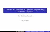 Lecture 18: Elements of Dynamic Programming ...people.cs.bris.ac.uk/~konrad/courses/2018_2019_COMS10007/...Dr. Christian Konrad Lecture 18: Elements of Dynamic Programming 3/ 8 Step