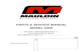PARTS & SERVICE MANUAL MODEL 550E - Mauldin Paving … · PARTS & SERVICE MANUAL MODEL 550E Document: 550E Parts Manual Rev. 1.1 Covers Serial Number Range: 300-D-55RKK4Y1-01300 thru