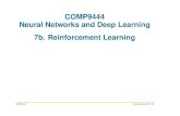 COMP9444 Neural Networks and Deep Learning 7b ...cs9444/20T3/lect/1page/7b_Reinforcement.pdfCOMP9444 20T3 Reinforcement Learning 4 Reinforcement Learning Framework An agent interacts