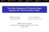 The Fed's Response to Economic News Explains the ``Fed ...swanson2/pres/nbersi2020fedinfo.pdfEffect on MP surprise BCrev t, log bus. cycle Date t-statistic mps t GDP S&P500 t indicator