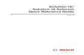 Solution-16/ Solution-16 Safecom Quick Reference Guide · 2020. 9. 9. · Solution-16 (CC880/LP880) and Solution-16 Safecom (SC8016) Firmware Revision 2.06 Hardware Revision K Alarm