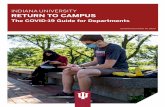 INDIANA UNIVERSITY RETURN TO CAMPUS · 12/14/2020  · Travel to Work 25 Business Travel 25 IU-Provided Transportation 26 Human Resources and Employee Accommodations 27 Appendices