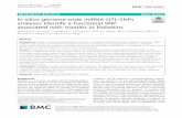 In silico genome-wide miRNA-QTL-SNPs analyses identify a … · 2019. 5. 16. · RESEARCH ARTICLE Open Access In silico genome-wide miRNA-QTL-SNPs analyses identify a functional SNP
