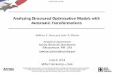 Analyzing Structured Optimization Models with Automatic ...minlp.cheme.cmu.edu/2014/papers/siirola.pdf · Analyzing Structured Optimization Models with Automatic Transformations William