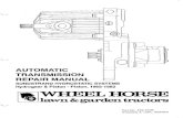 SUNDStRAND HYDROSTATIC SYSTEMS WIIEEL HORSE...AUTOMATIC TRANSMISSION REPAIR MANUAL SUNDStRAND HYDROSTATIC SYSTEMS Hydrogear & Piston -Piston, 1965-1982 WIIEEL HORSE ,-----,lawn & garden
