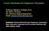 Vector Mechanics for Engineers: Dynamicsnikolai.priezjev/papers/Lecture_26_Ch15... · 2020. 9. 10. · Vector Mechanics for Engineers: Dynamics Professor Nikolai V. Priezjev, Ph.D.