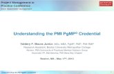 Understanding the PMI PgMP Credential · PDF file 2013. 5. 21. · Valdery F. Moura Junior, MSc, MBA, PgMP, PMP, PMI-RMP Research Assistant, Boston University Metropolitan College