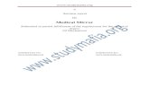 Medical Mirror - studymafia.org · I have made this report file on the topic Medical Mirror; I have tried my best to elucidate all the relevant detail to the topic to be included