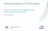 Industry 4.0 Conference „The Digitalisation of the Metals Industry… · 2018. 3. 27. · INDUSTRIE 4.0, Final report of the Industrie 4.0 Working Group, April 2013. ... Prediction