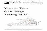 Virginia Tech Corn Silage Testing 2017average yield for all hybrids at that site. Selecting hybrids for both yield and quality. Milk2006 is used to condense multiple corn silage quality