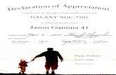 Declaration of Appreciation Let it be known by all beings in ......Declaration of Appreciation Let it be known by all beings in the perceivable universe that GALAXY NGC-7201 is hereby