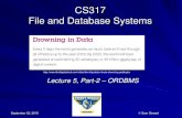 CS317 File and Database Systemsmercury.pr.erau.edu/~siewerts/cs317/documents/Lectures/...– Bit-rot (media eventually fails, limited storage lifetime) Variety, Depends on Level of