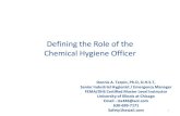 Defining the Role of the Chemical Hygiene Officercuhmmc.org/wp/wp-content/uploads/2017/08/2017-Defining... · Defining the Role of the Chemical Hygiene Officer 1 Dennis A. Terpin,