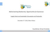 Mainstreaming Biodiversity: Opportunities for Businesses meeting doc/2016 Business...Strategic Plan for Biodiversity 2011–2020 and the Aichi Targets Target 4: By 2020, at the latest,