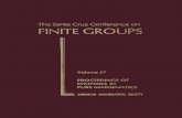 THE SANTA CRUZ CONFERENCE ON FINITE GROUPSThe classification of finite groups with large extraspecial 2-subgroups 111 STEPHEN D. SMITH Some characterization theorems 121 SERGEI A.