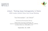 xthst: Testing slope homogeneity in Stata · If bandwidth is not manually chosen, xthst opts for a data-dependent selection based on the chosen kernel: B i;T i = [c( i(q)2T i)1=(2q+1)];