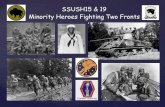 SSUSH15 & 19 Minority Heroes Fighting Two Frontsmrgoethals.weebly.com/uploads/1/6/5/4/16542680/lesson_31... · 2018. 10. 13. · 332nd Fighter Group: Tuskegee Airmen June 1941: The