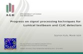 Progress on signal processing techniques for Lumical ... · sources – laser, 90Sr source, generator • Good qualitative agreement for results obtained with different sources •