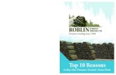 Quality Assurance - Roblin Forest Productsto Buy Our Pressure Treated Fence Posts Pressure treating since 1958 Roblin Forest Products Box 819 Roblin, Manitoba R0L 1P0 For more information