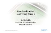 Standardisation - A driving force - TKKMultiple Input Multiple Output antennas (MIMO) Improving Receiver Performance Requirements for the FDD UE UMTS-850 FS for the viable deployment