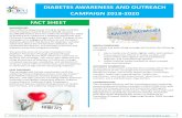 DIABETES AWARENESS AND OUTREACH CAMPAIGN ......2019/07/05  · Diabetes Prevention Through Lifestyle Change Programs, 2018 Action Plan will be the road map to develop the campaign.
