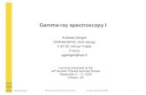Gamma-ray spectroscopy I - GSIweb-docs.gsi.de/~wolle/TELEKOLLEG/KERN/PDF/Goergen/...Triaxial nuclei and wobbling spin E R (I,n w) [MeV] The wobbling mode is unique to nuclei with stable