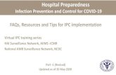 NCDC AIIMS-TA for COVOD-19 by CDC India office...May 20, 2020  · National AMR Surveillance Network, NCDC FAQs, Resources and Tips for IPC implementation Part -1 (Revised) Updated