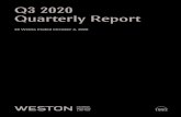 English GWL Q3 2020 Quarterly Report - George Weston LimitedQ3 2020 vs. Q3 2019 Q3 2020 vs. Q3 2019 10.0%-90bps $ 4.82 -13.0% YTD 2020 vs. 2019 YTD 2020 vs. 2019 (1) See Section 9,