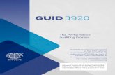 GUID 3920 - IFPP · 2020. 3. 12. · 3920 The Performance Auditing Process Pre-IFPP document - this document was developed before the creation of the INTOSAI Framework of Professional