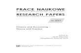 Finance and Accounting – Theory and Practice · Arkadiusz Babczuk, Auditing the economic activities of regional and local authorities – current challenges in Poland ..... 116