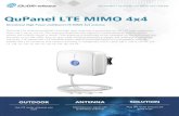 QuPanel LTE MIMO 4x4 - QuWireless · 2020. 5. 21. · QuPanel LTE directional MIMO 4x4 high gain antenna is predicted for 4G LTE high categories from cat 5 up to cat 19. The antenna