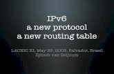 IPv6 a new protocol a new routing table - BGP Expert...Addresses announced • Total: 1870 million (256k pfx) • < /8 319 million (19 pfx) • / 9 - /15: 793 million (2003 pfx)