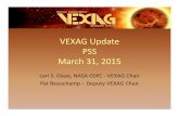 VEXAG Update PSS March 31, 2015 - NASA...coming soon! – Venus Express: Successful aerobraking campaign summer of 2014; fuel depleted (Nov 2014); end of mission in January 2015 after