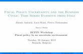 Fiscal Policy Uncertainty and the Business Cycle: Time Series … · 2019. 2. 4. · Fiscal Policy Uncertainty and the Business Cycle: Time Series Evidence from Italy Alessio Anzuini,