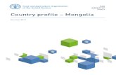 Country profile Mongolia · Country profile – Mongolia Version 2011. Recommended citation: FAO. 2011. AQUASTAT Country Profile – Mongolia. Food and Agriculture Organization of