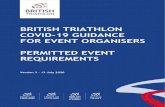 BRITISH TRIATHLON COVID-19 GUIDANCE FOR EVENT … · 2020. 7. 13. · British Triathlon and the three Home Nations (Triathlon England, Triathlon Scotland, and Welsh Triathlon) have