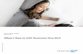 What's New in SAP Business One 10 · 1 SAP Business One: What's New in 10.0 This document briefly describes major functional enhancements and modifications implemented in SAP Business