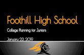 Foothill High School...College Planning for Juniors ... Foothill High School 19251 Dodge Avenue Santa Ana, CA 92705 p: (714) 730-7464 ... Julie McGinis Counselor jmcginis@tustin.k12.ca.us