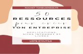 Freebie 4 - Ressources création - Rocket ton Business · 2020. 10. 15. · Le livre "L'auto-entrepreneur pour les Nuls" Le livre "Devenir freelance pour les Nuls" Le blog de Rocket