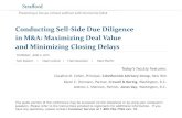 Conducting Sell-Side Due Diligence in M&A: Maximizing Deal ... · 6/4/2015  · of the 2nd edition of the Due Diligence Strategies and Tactics, which was published in the Spring of