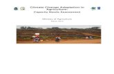 Climate Change Adaptation in Agriculture...Climate change hazard Current coping strategy Effectiveness (0= ineffective, 5=very effective) Uptake/barriers Less reliable rains and drought: